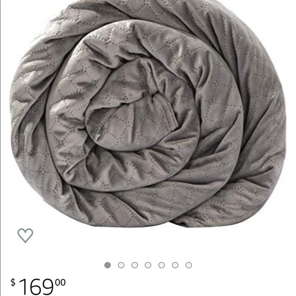 BlanQuil Quilted Weighted Blanket W/ Removable Cover (Charcoal 20lb) - Picture 4 of 11